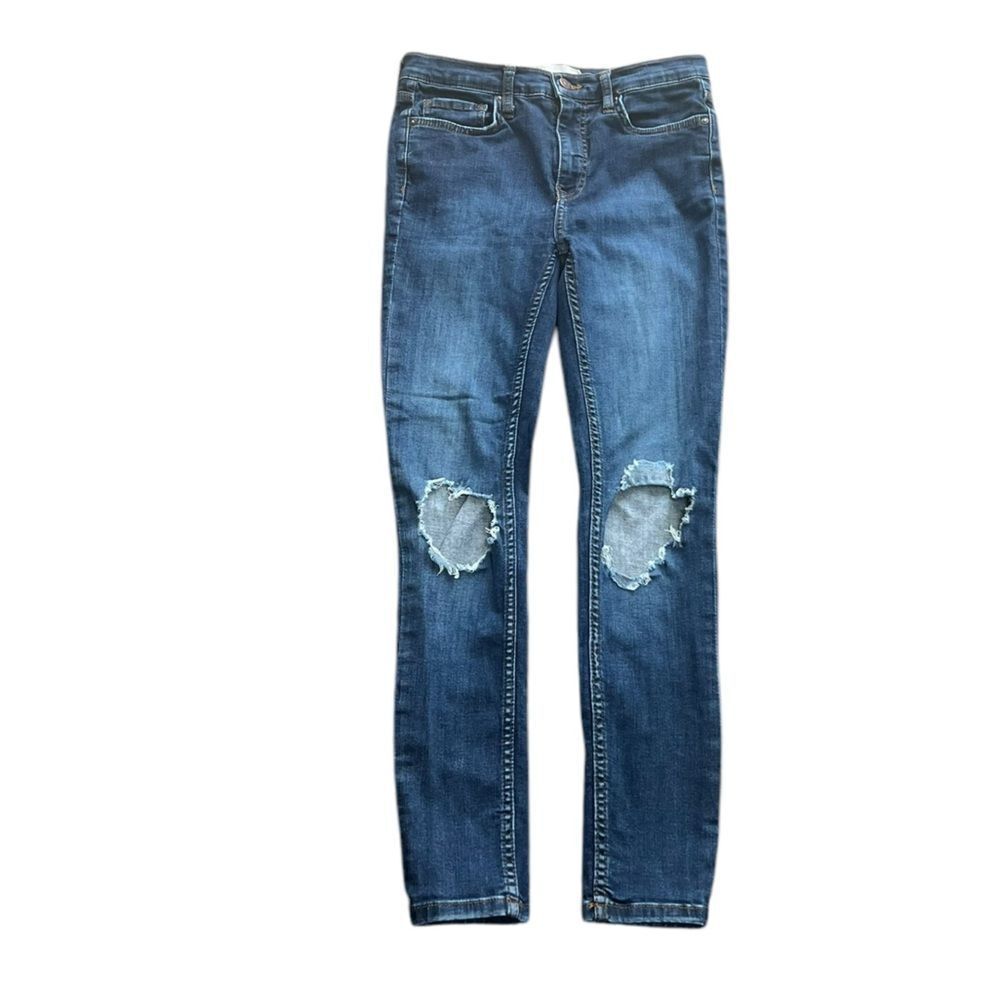 Free People Distressed Skinny Jeans Size 27